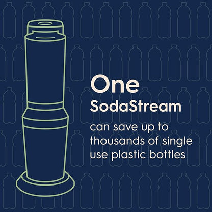 SodaStream - Aqua Fizz Sparkling Water Maker | STARTER KIT | GLASS Carbonator | CQC CO2 System | Includes 2x Elegant Glass Carafes, 1x CO2 Cylinder | Dishwasher Safe | Black