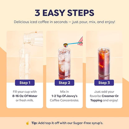 Coffee Concentrate - Limited Release Flavors - Cold Brew Coffee, Perfect for Hot or Iced Instant Coffees, Hot Drinks, Cold Brew Concentrate, 35 Servings - Salted Caramel