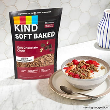 KIND Soft Baked Granola, Dark Chocolate Chunk, 11 oz bag (Pack of 2)