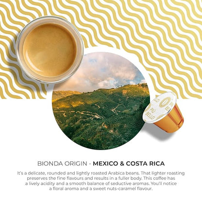 Piu Bello Bionda Espresso Coffee Pods for Nespresso Original Machines – Compatible Capsules Pack – Rich & Balanced Taste – Strong Italian Espresso Flavor – Kosher Certified (60 Count, Single Flavor)