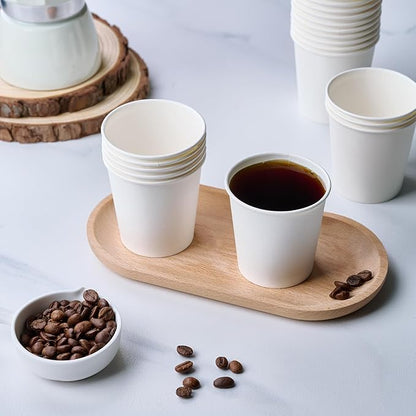 LITOPAK 500 Count 6 oz Paper Cups, Small Disposable Coffee Cups, Paper Espresso Cups, Hot Drinking Cups for Party, Picnic, Travel and Events