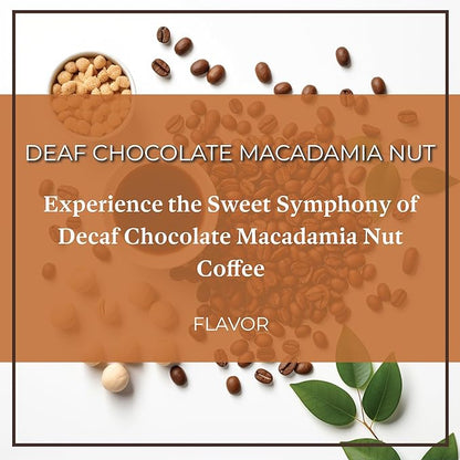 San Diego Coffee Chocolate Macadamia Nut DECAF, Medium Roast, Whole Bean Coffee, 16-Ounce Bag Café en grano tostado descafeinado