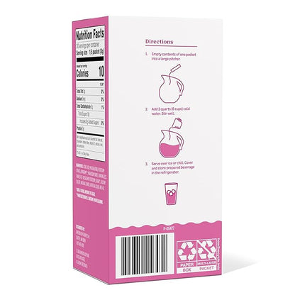 Amazon Grocery, Pink Lemonade Drink Mix Singles, 3.2 Oz, 6 Ct (Previously Happy Belly, Packaging May Vary)