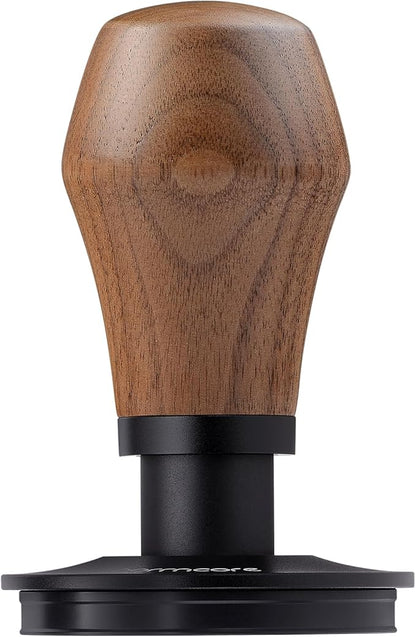 Normcore 53.3mm Coffee Tamper V4.1 with Click Sound Feedback, Fits Breville Sage 54mm Espresso Machines Portafilter, Spring Loaded Tamper with Flat Base, Genuine American Walnut Handle