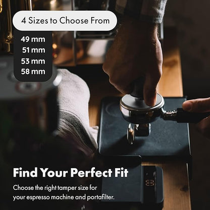 LuxHaus Espresso Tamper - 51mm Calibrated Coffee Tamper for Espresso Machine with Spring Loaded 100% Flat Stainless Steel Base