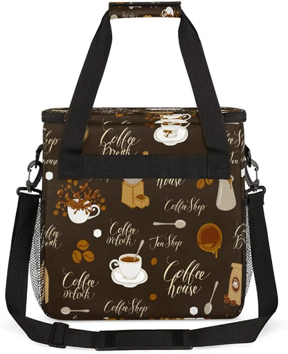 cfpolar Coffee Maker Storage Bag, Waterproof Travel Carrying Storage Tote Bag Organizer Case, Compatible with K-Mini or K-Mini Plus, And Suitable for Other Accessories， With Pockets for K-Cup Pods
