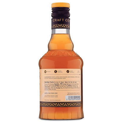 Liber & Co. Peach Syrup - Craft Cocktail Mixer with 60% Peach Juice from Yakima Valley Peaches - Essential for Bellinis, Whiskey Smashes & Bourbon Cocktails - Makes 25 Drinks (12.7 oz)
