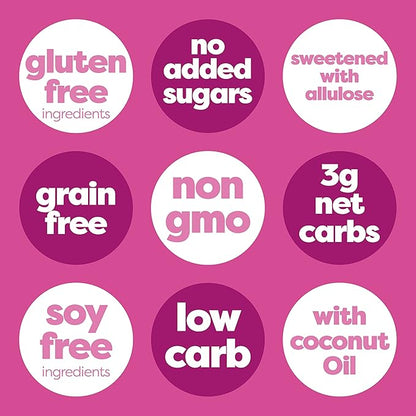 Kiss My Keto Sugar Free Granola, Strawberry Vanilla 1-Pack – Curb Cravings with Few Net Carbs – Allulose Sweetened, Resealable & Gluten-Free Crunchy Clusters – Grain Free Granola Great With Yogurt or Milk