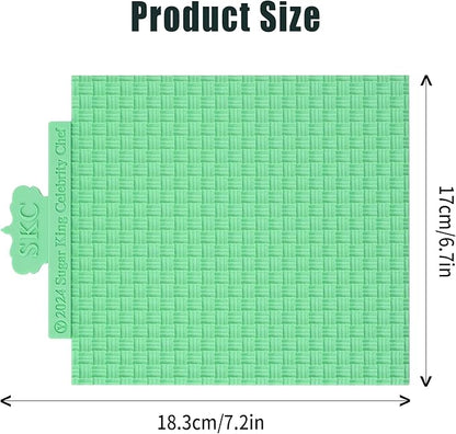 KALAIEN Sweater Texture Fondant Impression Mats Knit Fondant Embosser Texture Mats for Clay Cake Decorating Fondant Molds 1Pcs(Style 2)