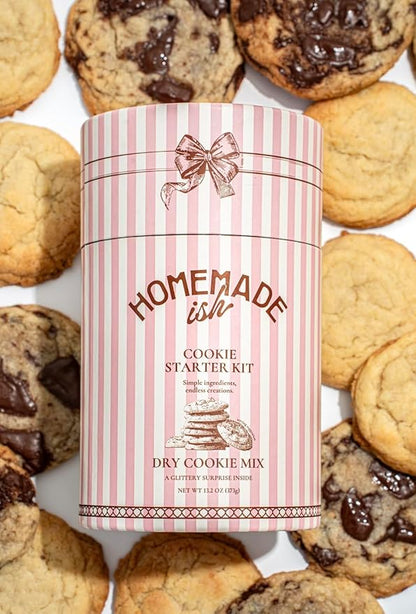 Homemade ish Dry Cookie Mix - Gourmet Dry Cookie Base with Edible Glitter - Kosher - No Artificial Ingredients - Fun DIY Gift for Beginners, Families & Hosts (3 Pack, Cookie Mix)