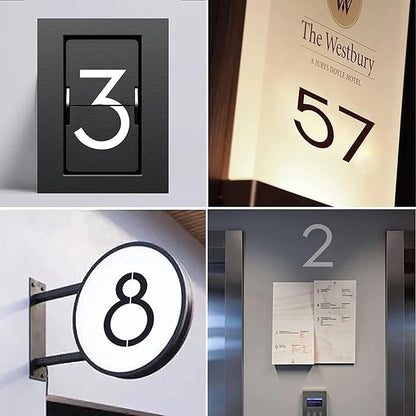 8 Inch Plastic Number Stencils Set - Reusable Digital Templates for Cake, Address, Painting