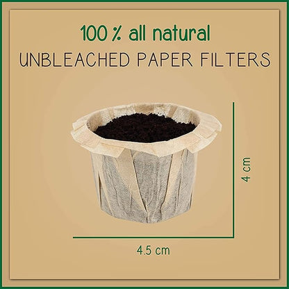 600 Paper Coffee Single-Use Filters, Brown, All-Natural & Unbleached for Keurig Brewers and Compatible with K-Cup Pods 1.0 & 2.0 Models, Disposable filters