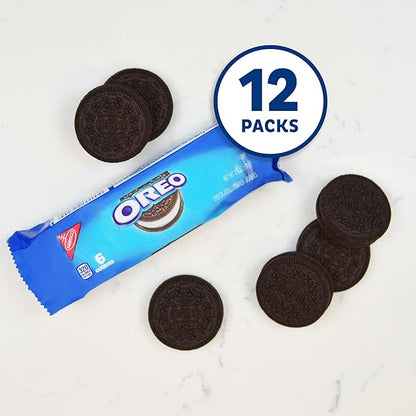 OREO Chocolate Sandwich Cookies, School Lunch Box Snacks, 2.4 Ounce (Pack of 12)