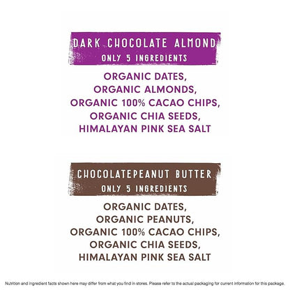JONESBAR Organic Plant Based Protein Bars | Chocolate Lovers Pack | Fruit & Nut Bar, Kosher, Gluten Free, Breakfast Bars, School Snacks, Vegan Snack & Healthy Snacks for Adults and Kids (Pack of 12)
