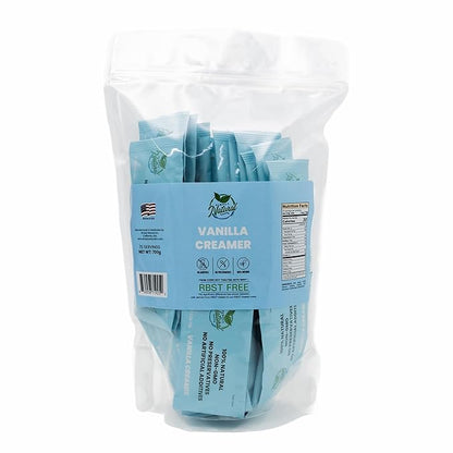 Simply Natural Vanilla Sweetened Condensed Milk Creamer Single-Serve 10 grams sachet, All Natural Coffee/Tea Creamer (70 sachets bag, Vanilla flavor)