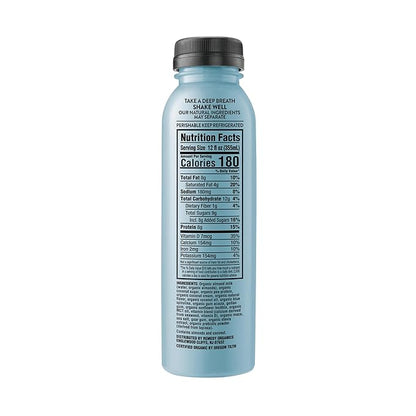 Remedy Organics Blue Essentials 12-Pack | Plant Based 8g Protein Shakes, Ready to Drink | USDA Organic, Gluten Free, Dairy Free, Soy Free