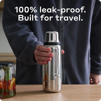 BOBBER 26 oz Stainless Steel Thermos Bottle with Cup Lid – BPA-Free, Dishwasher Safe Vacuum Insulated Metal Water Bottle – Keeps Hot for 36 Hours, Cold for 54 Hours (Glossy)