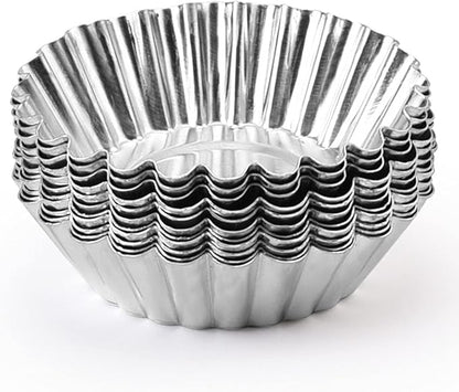 Tosnail 50 Pieces Aluminum Egg Tart Mold Small Tart Pie Tin Mini Cupcake Cake Muffin Cookie Mold Baking Cups