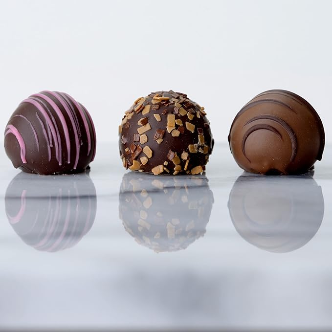 CRAVINGS BY ZOE Gourmet Chocolate Truffle Gift Box | 8 Count | Assorted Gourmet Milk & Dark Chocolate Candy Food Gift Basket Anniversary, Birthday, Get Well, Holiday, Thank You Men Women Mom Her