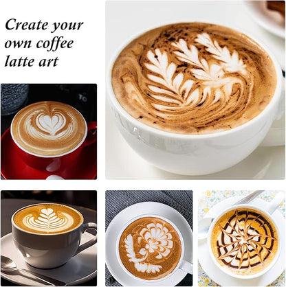 Latte Art Pen 1Pcs,Stainless Steel and Brass with Rosewood Handle of Tools - Barista Tools for Art on Latte,Cappuccino,Espresso - Perfect Coffee Accessories for Coffee Bar