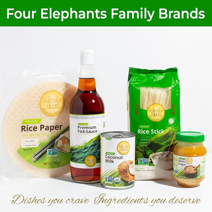 Four Elephants Unsweetened Organic Coconut Milk -13.5 Fl Oz (Canned Pack of 12) - Non-GMO, Gluten Free, USDA Organic, Kosher Certified, Easy Lid Opener