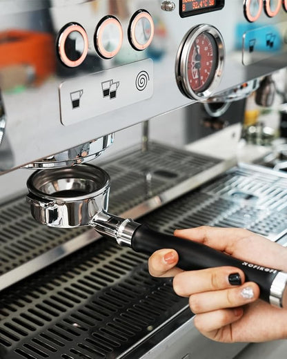 51mm Bottomless Portafilter 3 Ears Compatible with Delonghi Dedica EC680/EC685/EC885 and SMEG, EUPA Espresso Machines, Espresso Naked Bottomless Portafilter with Puck Screen and 18g Filter Basket