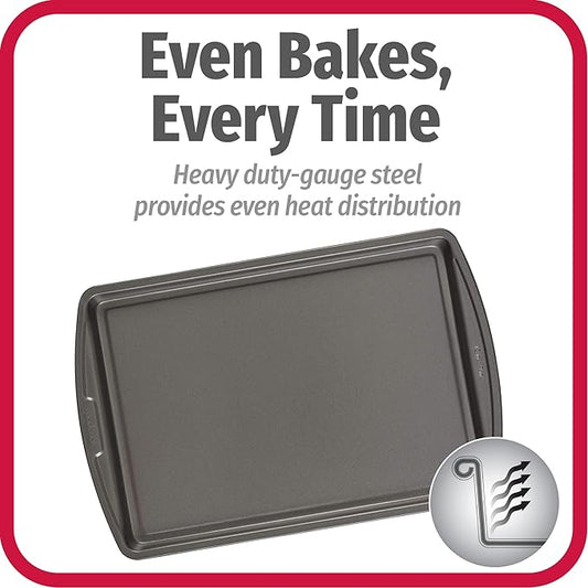 GoodCook Everyday Nonstick Carbon Steel 13” x 9” Baking Sheet Set, 3 Pack – Standard-Sized Carbon Steel Cooking Pans, Bakeware Set, Cookie Sheets for Baking, Oven Pan Set