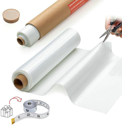 Silicone Baking Mat Roll -12IN x 10FT Non Stick Heat Resistant Food Grade Baking Mats, No Slip Reusable Freeze Dryer Mat,Pastry Mat,Countertop Protector Mat, Washable Oil-Proof Refrigerator Liners