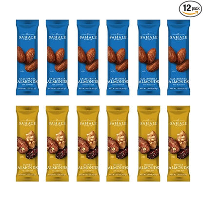 Sahale Snacks Almonds Variety Pack, 1.5 Ounces (Pack of 12)
