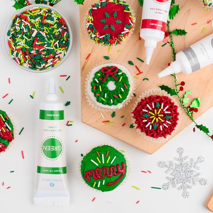 Sweets Indeed Bulk Christmas Sprinkles – 1.2 lb Bulk Jar | Holiday Red, Green & White Sprinkle Blend for Cookies, Cakes, Cupcakes & Bakeries