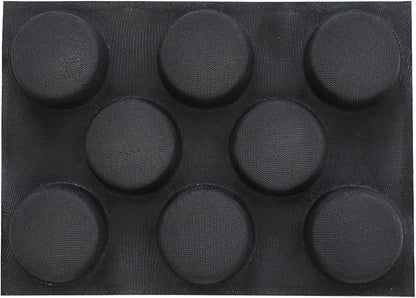 Bluedrop Silicone Bun Bread Forms Round Shape Trays Perforated Bakery Molds Fit Half Pan Size