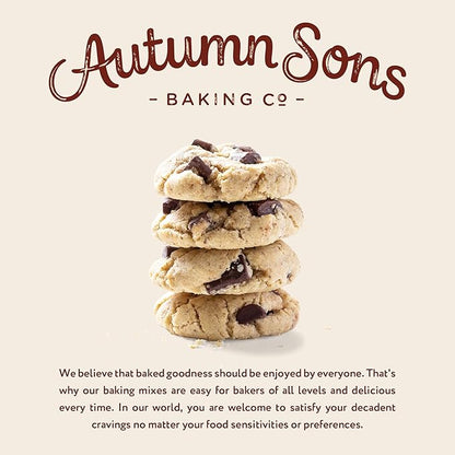 Autumn Sons Baking Co. Gluten Free Chocolate Chunk Cookie Mix. Vegan Plant Based Baking Mix. Free From 11 Common Allergens. Dairy Free, Nut Free, Soy Free, Non GMO 9.3 oz (Pack of 3)