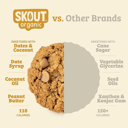 Skout Organic Peanut Butter Soft Baked Cookie (3 Pack) | Soft Baked Cookies | Plant-Based | Vegan | Gluten, Dairy, & Soy Free