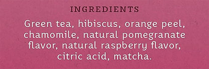 Stash Tea Pomegranate Raspberry & Matcha Green Tea - Caffeinated, Non-GMO Project Verified Premium Tea with No Artificial Ingredients, 18 Count (Pack of 6) - 108 Bags Total
