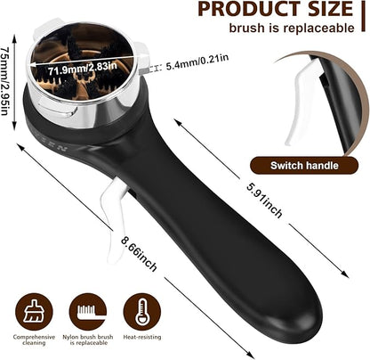Espresso Coffee Machine Cleaning Brush, 360° Cleaning Push-Up Coffee Maker Brush, Espresso Machine Brush Coffee Cleaning Tool for 3 EARS 51MM Delonghi Dedica Style Series EC680 and EC685, SMEG ECF01