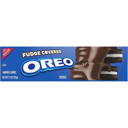OREO Fudge Covered Chocolate Sandwich Cookies, Original Flavor, 12 - 7.9 oz Boxes