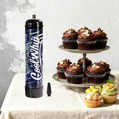 740G Whipped Cream Charger Tank (6 Pack), Cartridges for Desserts & Cocktails, Fits with Any Standard Dispensers, Leak Proof Steel