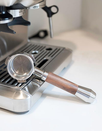LILQ 54mm Naked Bottomless Portafilter Compatible with Breville Barista Express, Barista Pro, Bambino, and More – 18-20g basket included (WalnutV2Fusion, 54mm)
