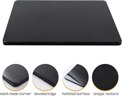 Granite Cutting Board, Marble Slab Pastry Board With Non-Slip Feet For Baking, Cheese, Charcuterie, Chocolate, 16x16 Inch, 1 Piece