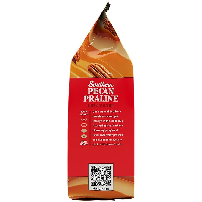 Community Coffee Southern Pecan Praline Flavored 12 Ounce, Medium Roast Ground, 12 Ounce (Pack of 1)