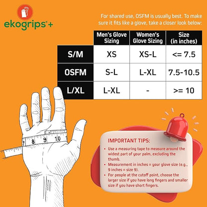 Ekogrips+ Premium Silicone Oven Mitts - Comfy, Waterproof, Heat Resistant BBQ Gloves for Grilling, Long Cuff for Added Protection, 5 Finger Dexterity, 3 Sizes, 4 Colors, L/XL, Orange
