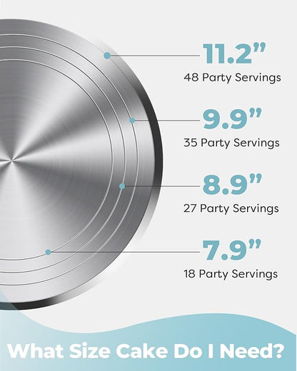 Kootek Aluminium Alloy Revolving Cake Stand 12 Inch Rotating Cake Turntable for Cake, Cupcake Decorating Supplies