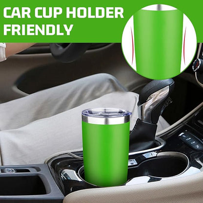 20oz Tumbler with Lid Double Wall Vacuum Insulated Travel Coffee Mug Stainless Steel Thermal Cup Powder Coated Sturdy Coffee Tumbler Bulk for Hot and Cold Beverages (Multicolor-1,6)
