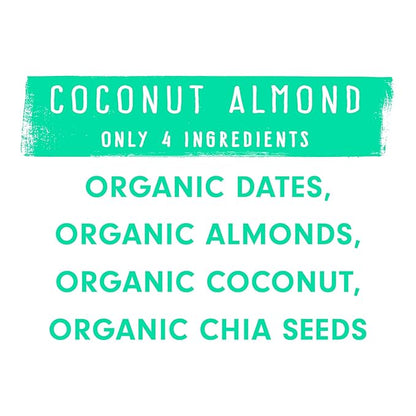 JONESBAR Organic Plant Based Protein Bars | Coconut Almond | Fruit & Nut Bar, Kosher, Gluten Free, Paleo Breakfast Bars, School Snacks, Vegan Snack & Healthy Snacks for Adults and Kids (Pack of 12)
