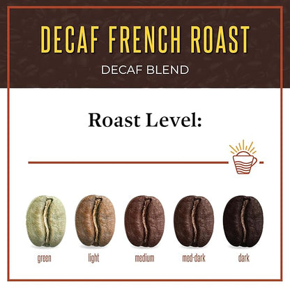 San Diego Coffee DECAF French Roast, Dark Roast, Whole Bean Coffee, 16-Ounce Bag Café en grano tostado descafeinado