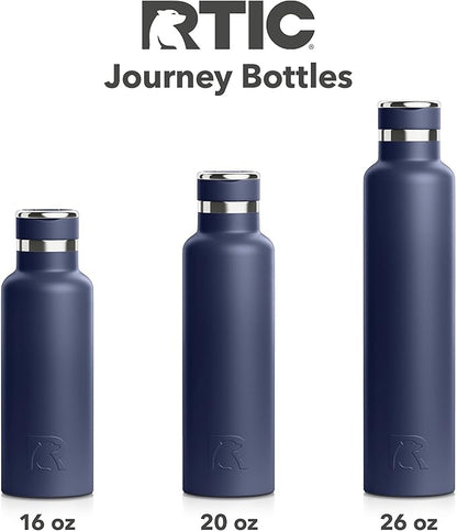 RTIC 26oz Journey Bottle Metal Stainless Steel Vacuum Insulated, BPA Free, Reusable, for Water, Hot and Cold Drinks, Travel, Sports, Camping, Navy