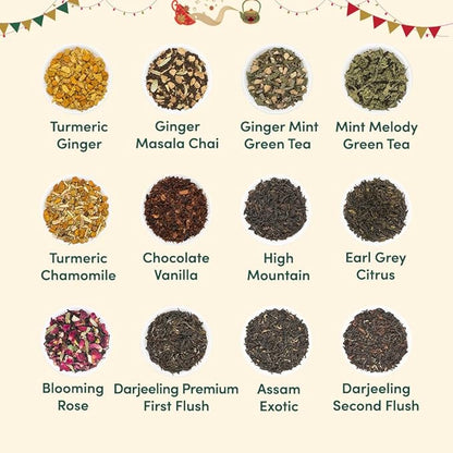 VAHDAM, Advent Calendar 2025 | 24 Unique Loose Leaf Tea - Exclusive Holiday Tea Gift Set | Christmas Advent Calendar 2025 for Adults | Advent Calendar 2025 Adult Women & Men