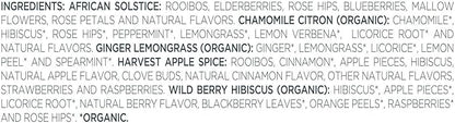 Tea Forte Assorted Herbal Presentation Box Tea Gift Set Sampler, 20 Count, 2 of Each Variety Individually Wrapped Handcrafted Pyramid Infuser Bags