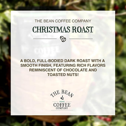 The Bean Organic Coffee Company Christmas Roast, Dark Roast, Ground Coffee, 5-Pound Bag, Café molido tostado orgánico