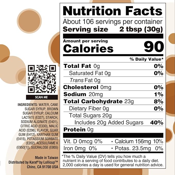 Tea Zone [7 Pounds] Brown Sugar Popping Pearls for Boba Tea Beverages, Sweets, Ice Cream Topping | B2066